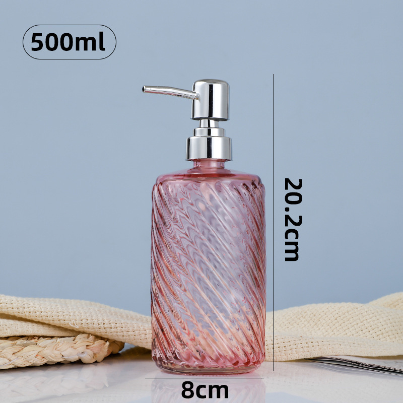 Stiklinė pompinė buteliukas rankų dezinfekcijai, šampūnui, dušo geliui ir skystam muilui – medžiaga: stiklas; siurblys; universalus panaudojimas; prekės ženklas Noyou
