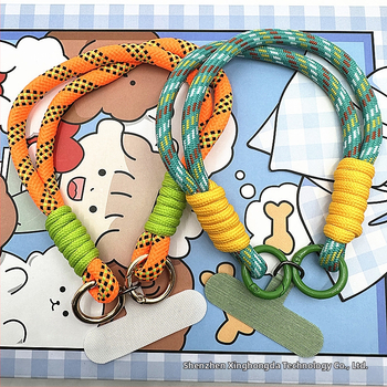 Мобилна каишка за телефон, ръчно изработена, с найлоново въже и метална катарама