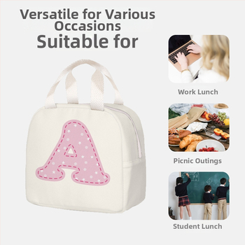 Izolirana torba za ručak od Oxford platna, model C80501, s motivom crtanog uzorka, velika kapaciteta, za posao i školu