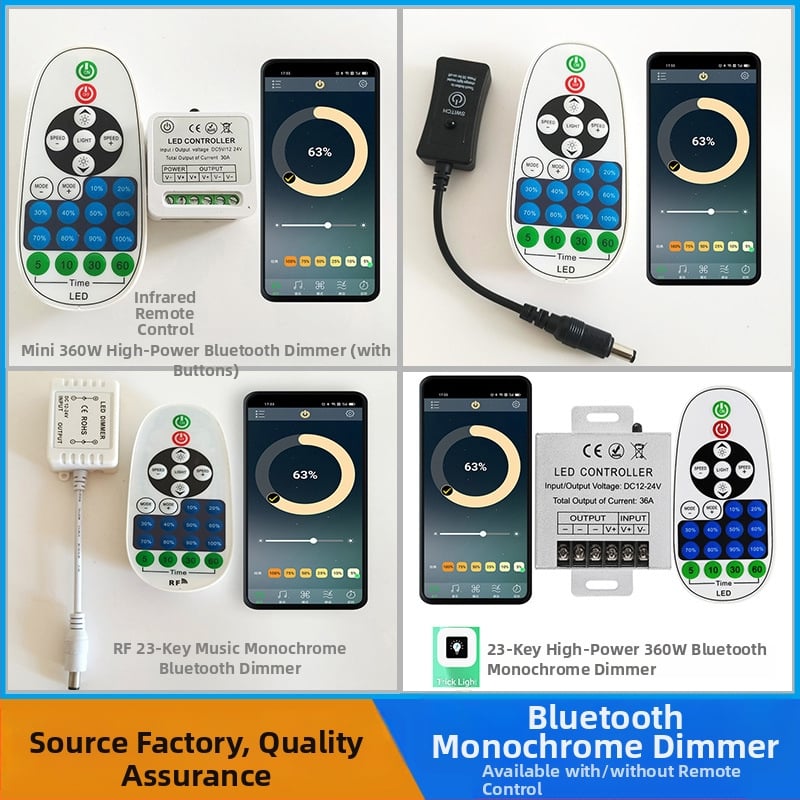 ZHENHUA KY-RF23-D1 RF димер за ниско напрежение LED ленти, DC12-24V, RF23-key дистанционно управление