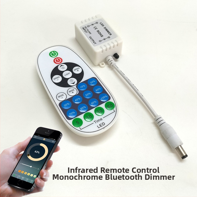 ZHENHUA KY-RF23-D1 RF димер за ниско напрежение LED ленти, DC12-24V, RF23-key дистанционно управление