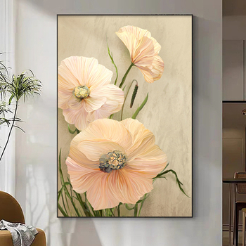 Διακοσμητικός πίνακας τοίχου με φυτά και λουλούδια, κρεμαστός με πλαίσιο PS, εκτύπωση inkjet, κατάλληλος για σαλόνι και υπνοδωμάτιο, σκανδιναβικό στυλ