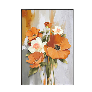 Διακοσμητικός πίνακας τοίχου με φυτά και λουλούδια, κρεμαστός με πλαίσιο PS, εκτύπωση inkjet, κατάλληλος για σαλόνι και υπνοδωμάτιο, σκανδιναβικό στυλ