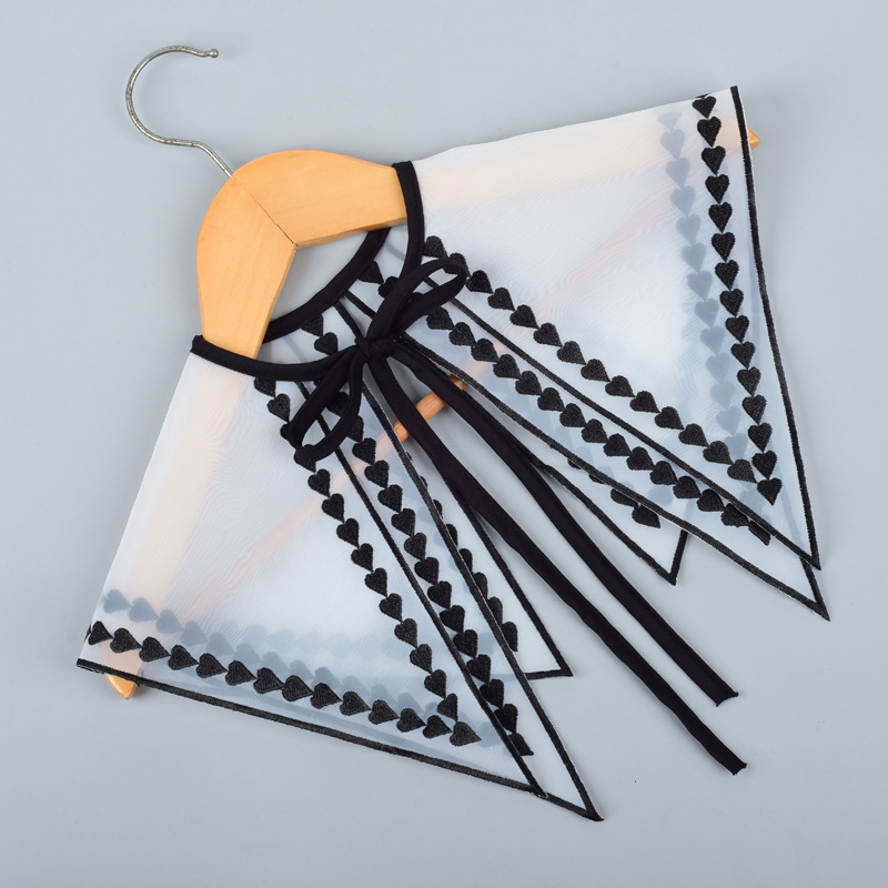 Vaikiška vilnos netikra apykaklė su nėriniais ir raukšlėmis, dekoratyvus šalikėlis, laisvas stilius, pavasaris 2023