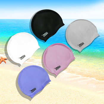 Silicone plaukimo kepurė - atspari vandeniui, patogi, aukšta elastingumas, universalus, suaugusiems, baseinui (Medžiaga: silikonas; Raštas: vientisas; Tinkamas: suaugusieji; Scena: baseinas)