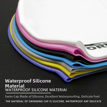 Silicone plaukimo kepurė - atspari vandeniui, patogi, aukšta elastingumas, universalus, suaugusiems, baseinui (Medžiaga: silikonas; Raštas: vientisas; Tinkamas: suaugusieji; Scena: baseinas)