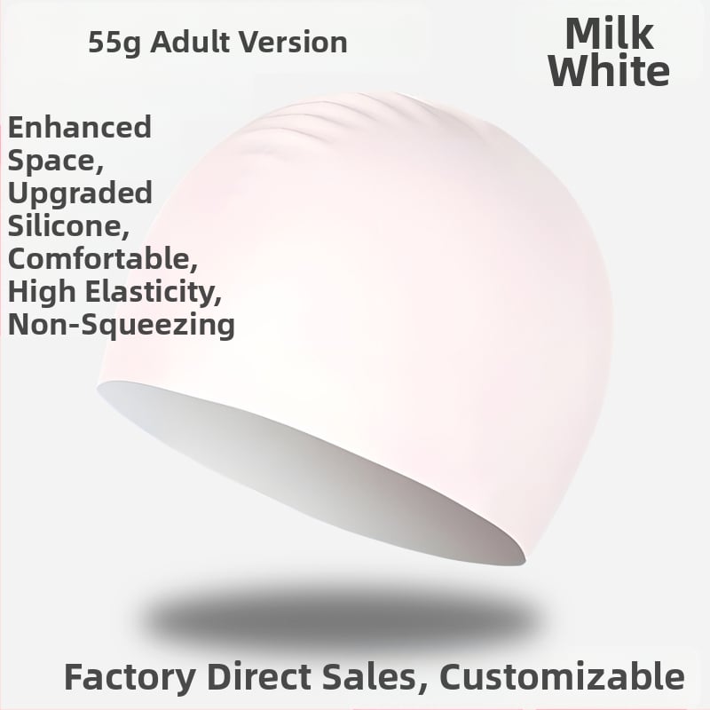 Silicone plaukimo kepurė - atspari vandeniui, patogi, aukšta elastingumas, universalus, suaugusiems, baseinui (Medžiaga: silikonas; Raštas: vientisas; Tinkamas: suaugusieji; Scena: baseinas)