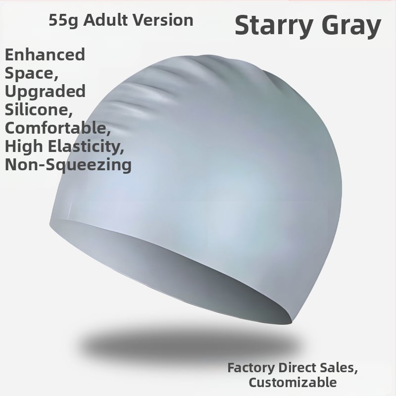 Silicone plaukimo kepurė - atspari vandeniui, patogi, aukšta elastingumas, universalus, suaugusiems, baseinui (Medžiaga: silikonas; Raštas: vientisas; Tinkamas: suaugusieji; Scena: baseinas)