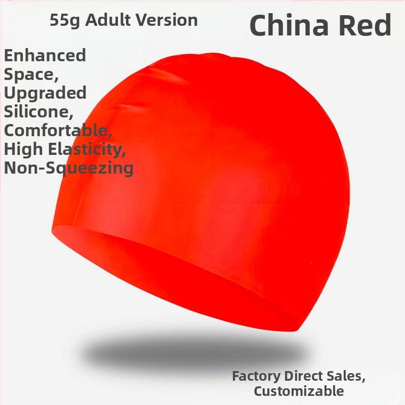 Silicone plaukimo kepurė - atspari vandeniui, patogi, aukšta elastingumas, universalus, suaugusiems, baseinui (Medžiaga: silikonas; Raštas: vientisas; Tinkamas: suaugusieji; Scena: baseinas)