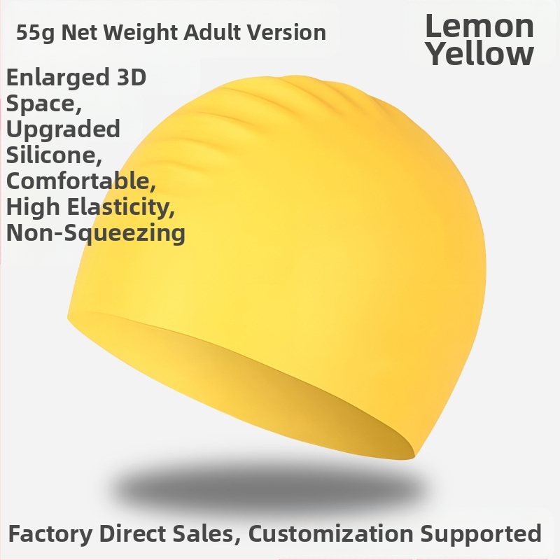 Silicone plaukimo kepurė - atspari vandeniui, patogi, aukšta elastingumas, universalus, suaugusiems, baseinui (Medžiaga: silikonas; Raštas: vientisas; Tinkamas: suaugusieji; Scena: baseinas)