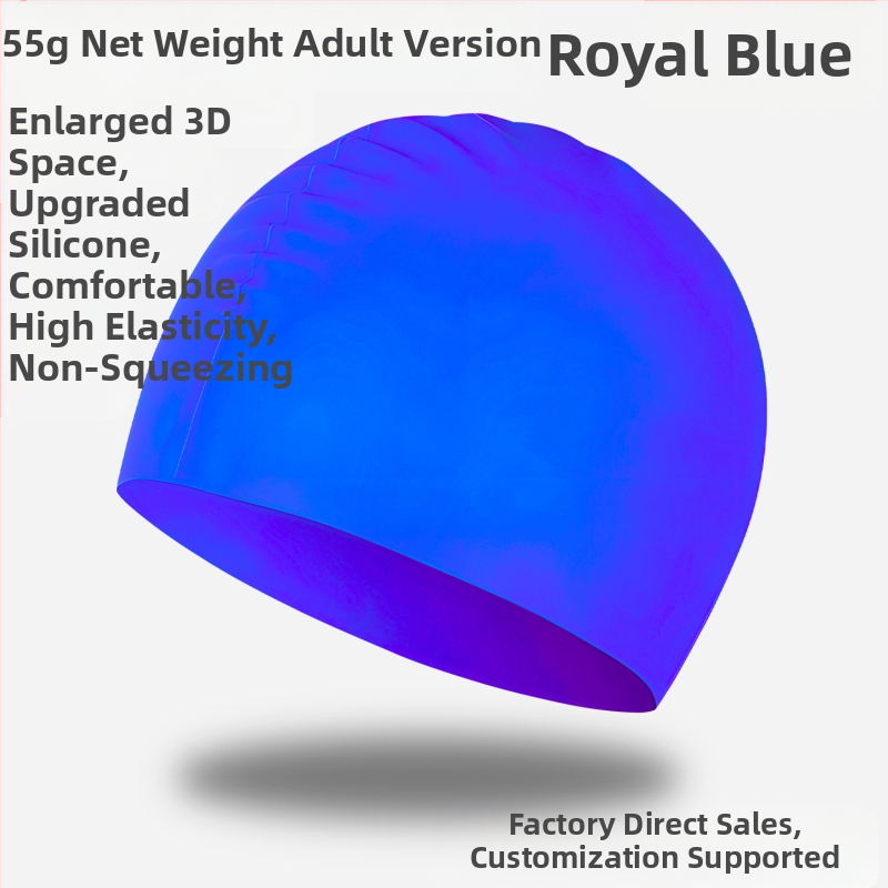 Silicone plaukimo kepurė - atspari vandeniui, patogi, aukšta elastingumas, universalus, suaugusiems, baseinui (Medžiaga: silikonas; Raštas: vientisas; Tinkamas: suaugusieji; Scena: baseinas)
