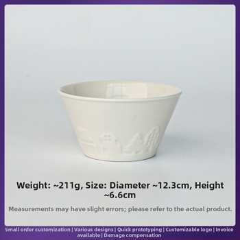 Porceleninė dubenėlis, pritaikoma logotipo spaudai, tinkama mikrobangų krosnyje, namų indai