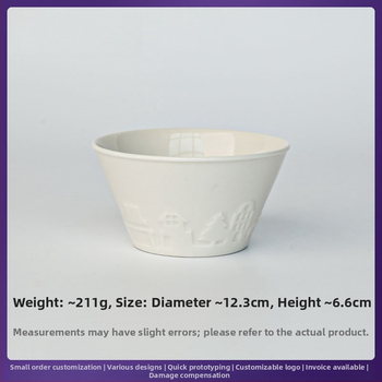 Porceleninė dubenėlis, pritaikoma logotipo spaudai, tinkama mikrobangų krosnyje, namų indai