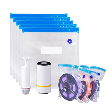 3D spausdinimo filamentų vakuuminės laikymo kišenės, PA+PE medžiaga, vakuuminis suspaudimo tipas, rinkinys 260 vnt., su siurbliu