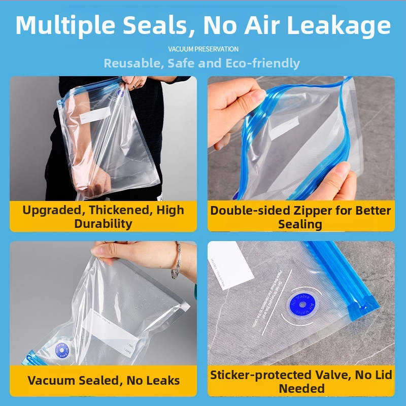 3D принтерни нишки вакуумни торби за съхранение, PA+PE материал, вакуумен компресионен тип, комплект 260 бр., с помпа