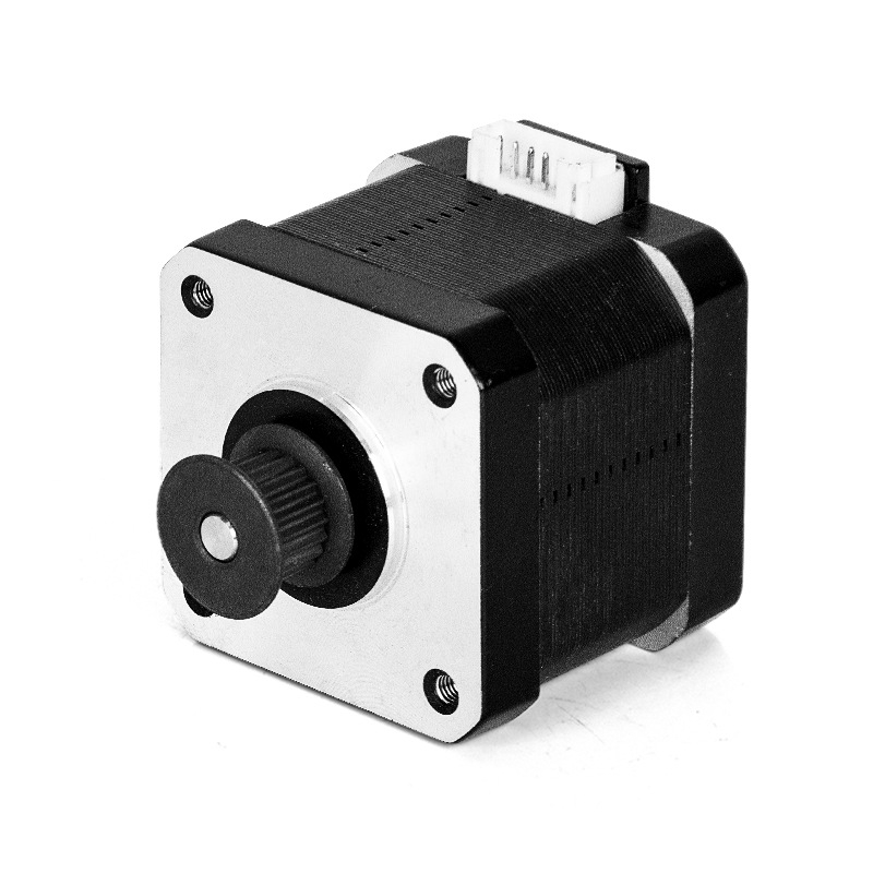 Μοτέρ βημάτων με 42-δοντι γρανάζι και συγχρονισμένο μηχανισμό γραναζιών, οδηγός δύο φάσεων τεσσάρων αγωγών για εξοπλισμό μεταφοράς, 12–24 V, 1.5–2 A, 1500–2000 rpm, 0.3 N·m