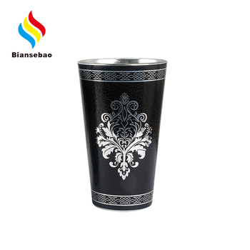 V formos stiklinė puodelis pusryčiams, keičia spalvą, be rankenos ir dangtelio; atsparus temperatūrai stiklas; spausdintas logotipas; galimas pritaikymas