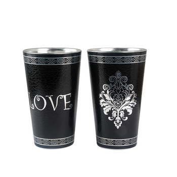 V formos stiklinė puodelis pusryčiams, keičia spalvą, be rankenos ir dangtelio; atsparus temperatūrai stiklas; spausdintas logotipas; galimas pritaikymas