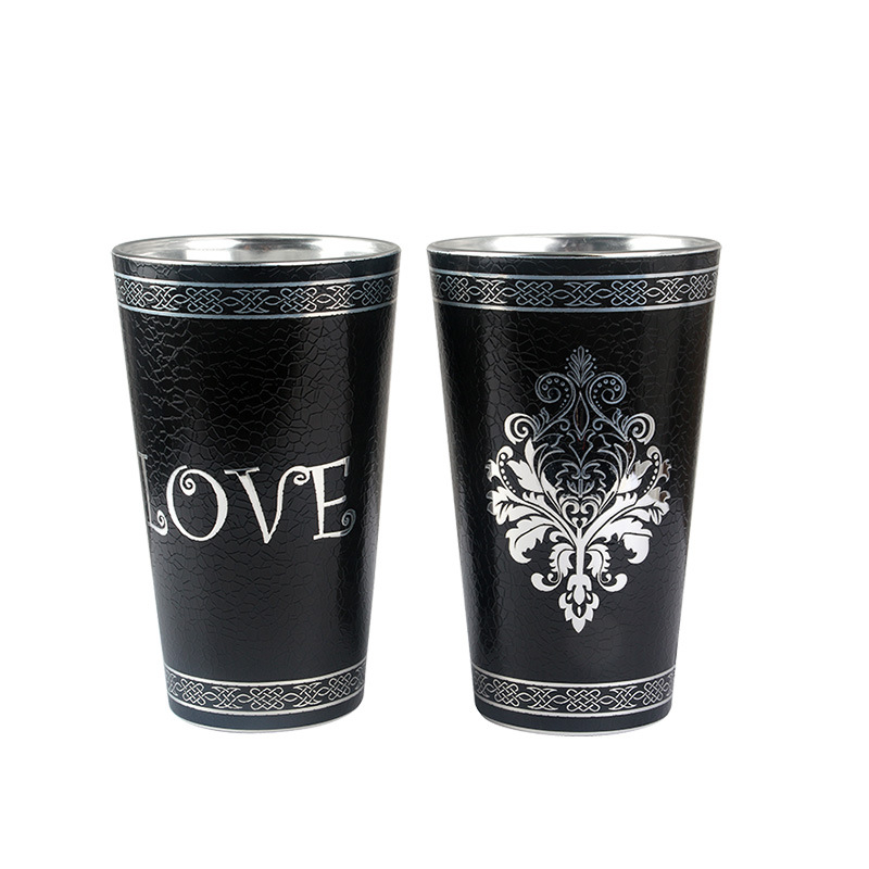 V formos stiklinė puodelis pusryčiams, keičia spalvą, be rankenos ir dangtelio; atsparus temperatūrai stiklas; spausdintas logotipas; galimas pritaikymas