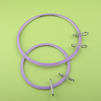 Ramă de broderie cu cap metalic, reglabilă, pentru broderie la cruce; Cow puff, pachet 100 buc.