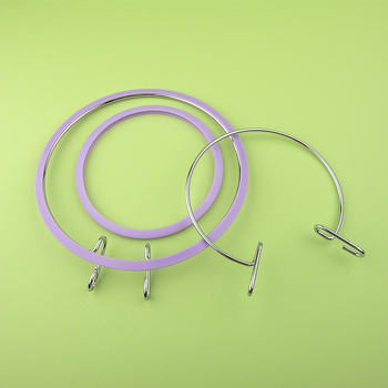 Πλαίσιο κεντήματος με μεταλλική κεφαλή, ρυθμιζόμενο, για σταυροβελονιά; μάρκα Cow puff, σετ 100 τεμάχια