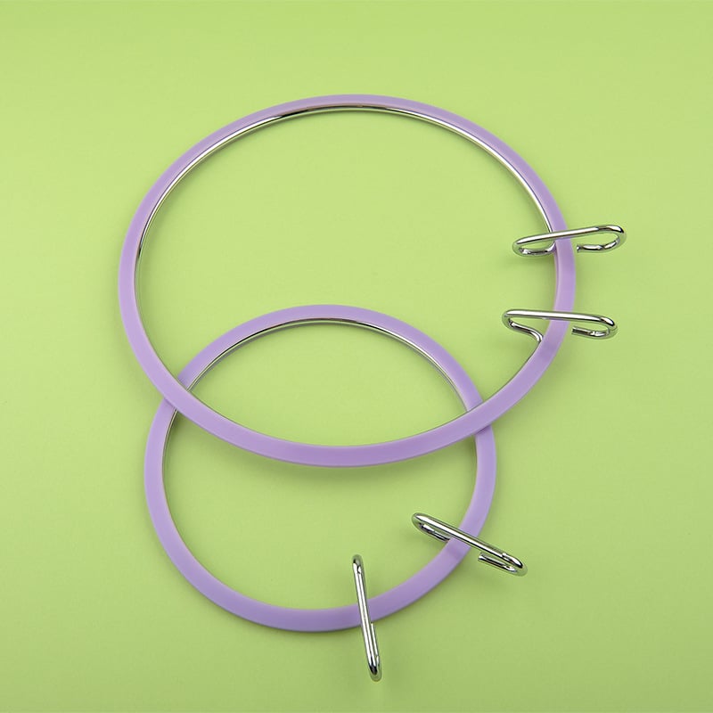 Ramă de broderie cu cap metalic, reglabilă, pentru broderie la cruce; Cow puff, pachet 100 buc.