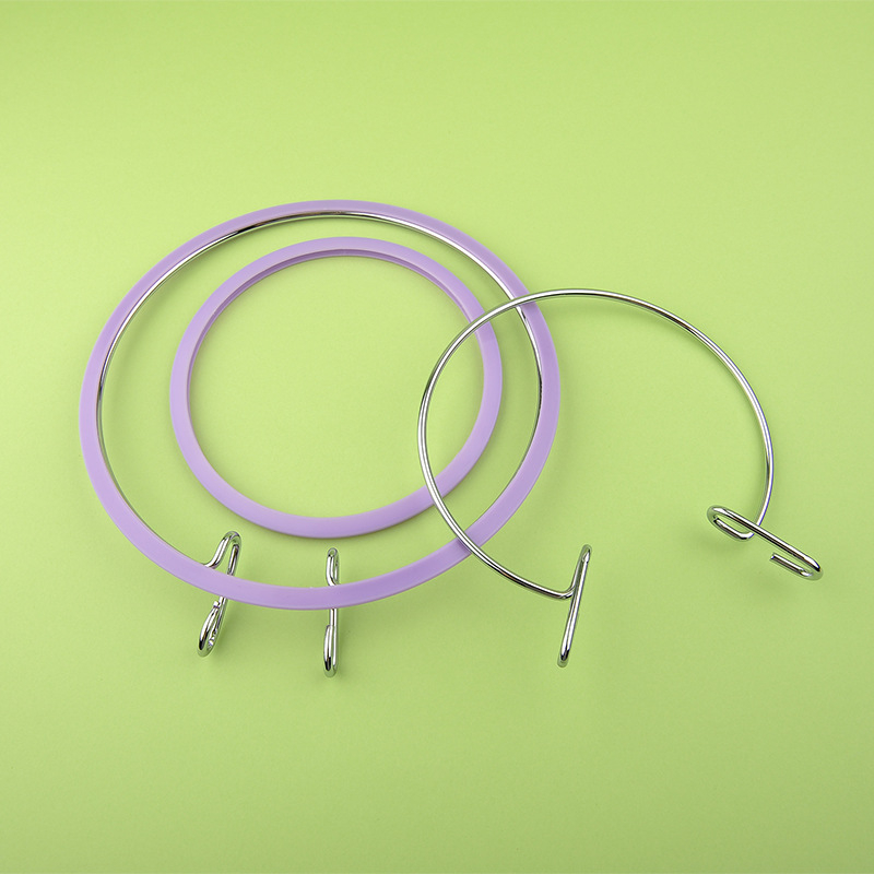 Ramă de broderie cu cap metalic, reglabilă, pentru broderie la cruce; Cow puff, pachet 100 buc.