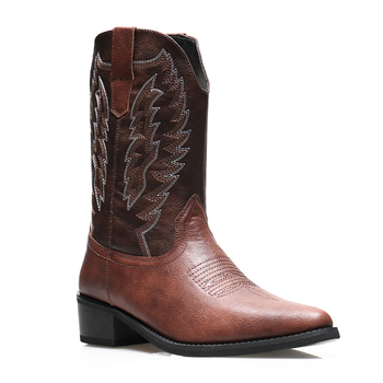 Riterių auliniai su PU viršutine dalimi, gumos padas, apvali nosis, kvadratinis kulnas, aukštas vamzdelis