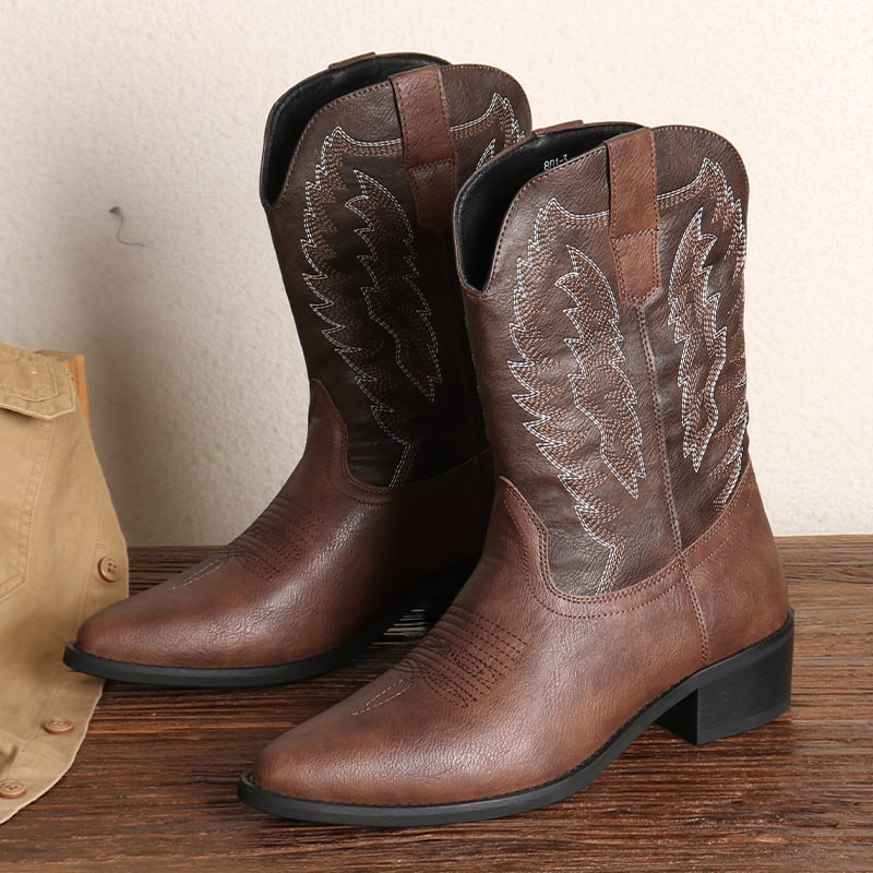 Riterių auliniai su PU viršutine dalimi, gumos padas, apvali nosis, kvadratinis kulnas, aukštas vamzdelis