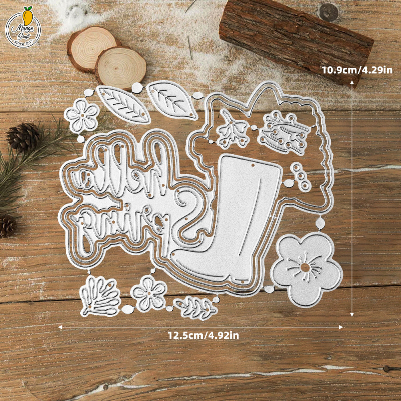 Yi Xuan Emblēšanas nazis somu dekorēšanai, oglekļa tērauds, liešana, forma „Spring Water Shoes“