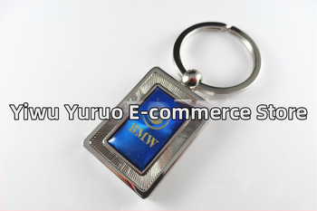 Automobilio raktų pakabukas su kvadratiniu metalu pakabuku CD rašto, cinko lydinys, Yoo Ruo, atskirai įpakuotas