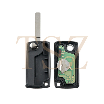 Automobilio nuotolinio rakto Citroën/Peugeot – 3 raktai, 433 MHz ASK, korpusas iš inžinerinės plastmasės