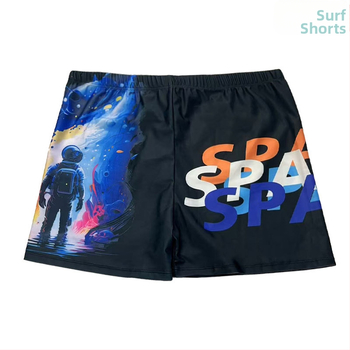 Vyriniai plaukimo šortai su spaudiniu, poliesterio 86% + elastano 14%, greitai džiūsta, pamušalas poliesteris 80%, tinkami plaukimui