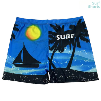 Vyriniai plaukimo šortai su spaudiniu, poliesterio 86% + elastano 14%, greitai džiūsta, pamušalas poliesteris 80%, tinkami plaukimui