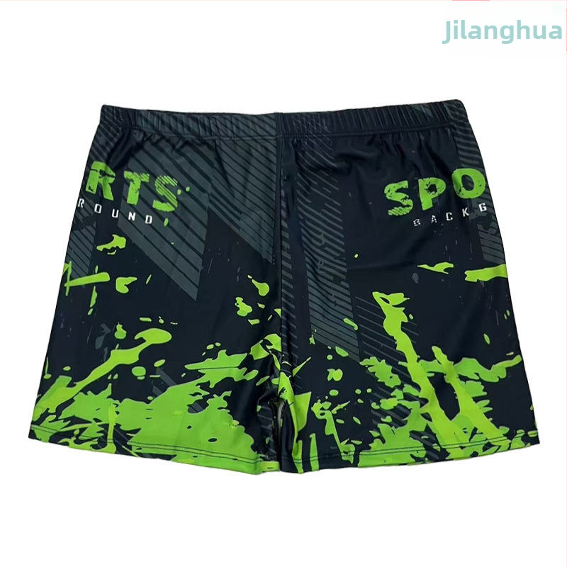 Vyriniai plaukimo šortai su spaudiniu, poliesterio 86% + elastano 14%, greitai džiūsta, pamušalas poliesteris 80%, tinkami plaukimui