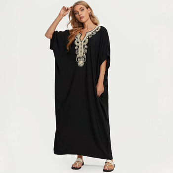 Γυναικείο ρούχο παραλίας από ρεγιόν με κέντημα σε σκοινιά, ύφασμα 300 g/m², επένδυση ρεγιόν