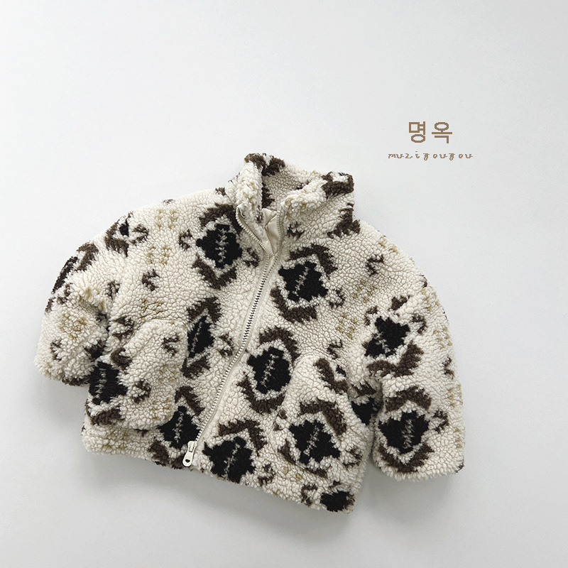 Dječja zimska jakna u korejskom stilu, 100% poliester, zatvarač, visok ovratnik, unisex, za uzrast 3–8 godina.