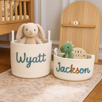 Coș de depozitare din sfoară de bumbac x632 – țesătură de bumbac, cutie 30 bucăți, organizator interior