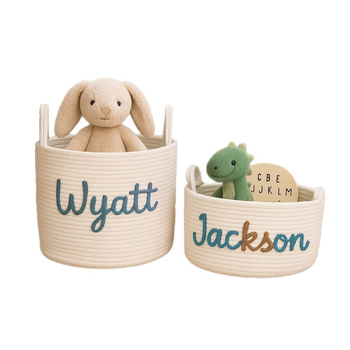 Coș de depozitare din sfoară de bumbac x632 – țesătură de bumbac, cutie 30 bucăți, organizator interior