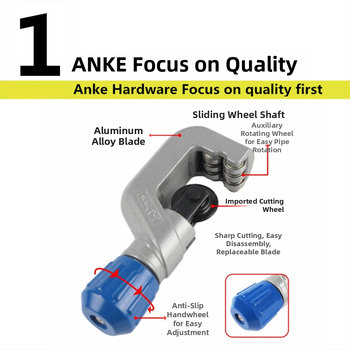 Csapágytípusú csővágó – forgatható, kézi, alumínium kivitel