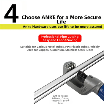 Csapágytípusú csővágó – forgatható, kézi, alumínium kivitel