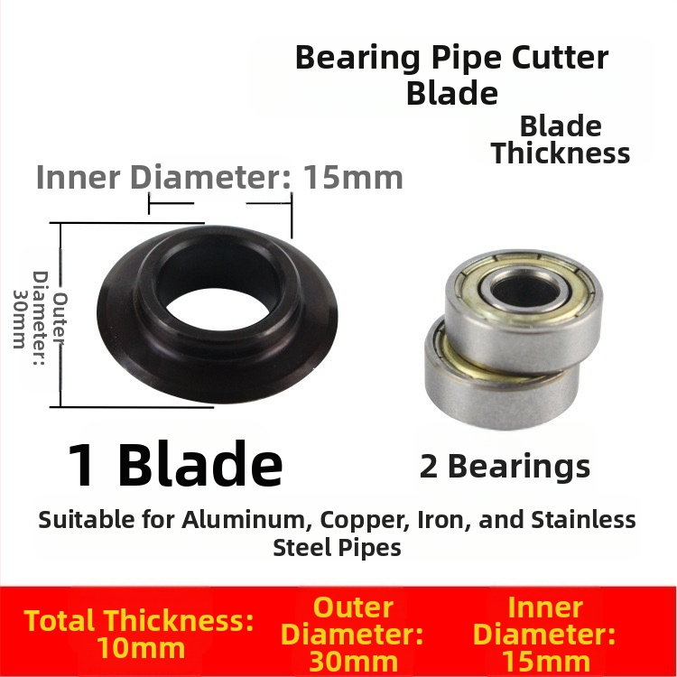 Csapágytípusú csővágó – forgatható, kézi, alumínium kivitel