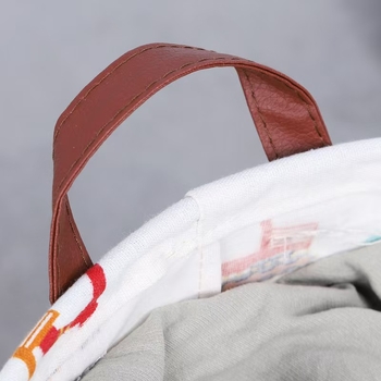 Καλάθι για πλύσιμο ρούχων, διπλωτό από βαμβακο-λίνου ύφασμα, αδιάβροχο, κατάλληλο για βρώμικα ρούχα και αποθήκευση μικροαντικειμένων