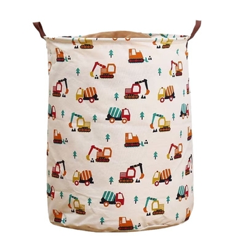 Καλάθι για πλύσιμο ρούχων, διπλωτό από βαμβακο-λίνου ύφασμα, αδιάβροχο, κατάλληλο για βρώμικα ρούχα και αποθήκευση μικροαντικειμένων