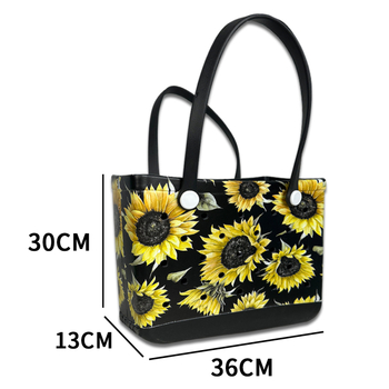 Τσάντα παραλίας EVA Tote με 3D εκτύπωση, αδιάβροχη και ελαφριά, εσωτερικές θήκες για κινητό και φορητό υπολογιστή, διπλοί ιμάντες