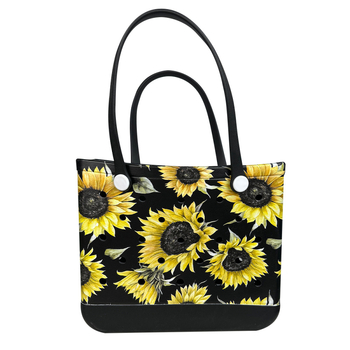 Τσάντα παραλίας EVA Tote με 3D εκτύπωση, αδιάβροχη και ελαφριά, εσωτερικές θήκες για κινητό και φορητό υπολογιστή, διπλοί ιμάντες