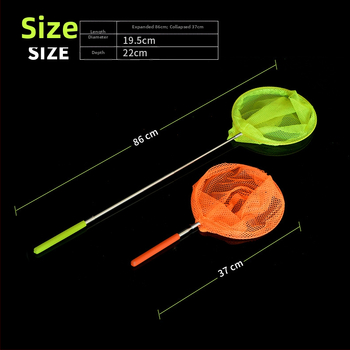 Nerūdijančio plieno ištraukiamas tinklas vabzdžiams gaudyti ir žvejoti, lauko šeimos naudojimui, su maža tinklo galva