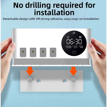 Dantų šepetėlių laikiklis – sieninis montavimas be gręžimo, plastikas, prekės ženklas Aipinju