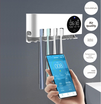 Dantų šepetėlių laikiklis – sieninis montavimas be gręžimo, plastikas, prekės ženklas Aipinju