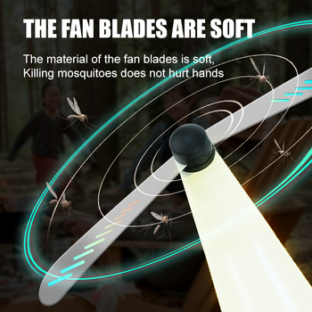 Išorinis LED insektų atbaidiklis nuo uodų ir musių – įkraunamas elektroninis žudikas su prisilietimo mygtuku